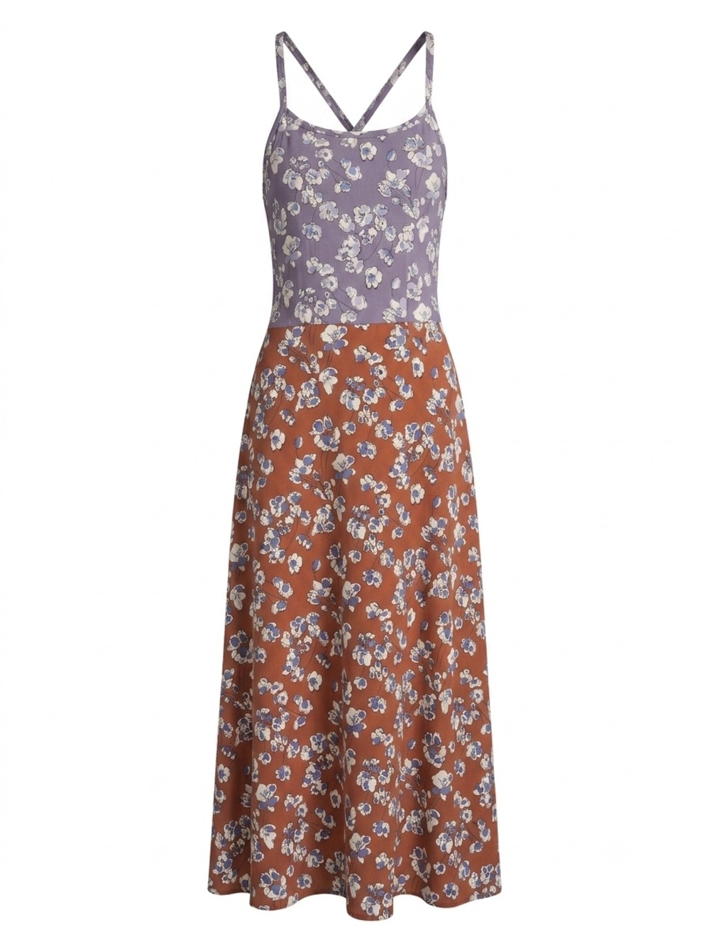 Pact Organic Cotton Fit & Flare Open Back Maxi Dress Floral with Pockets Sz L